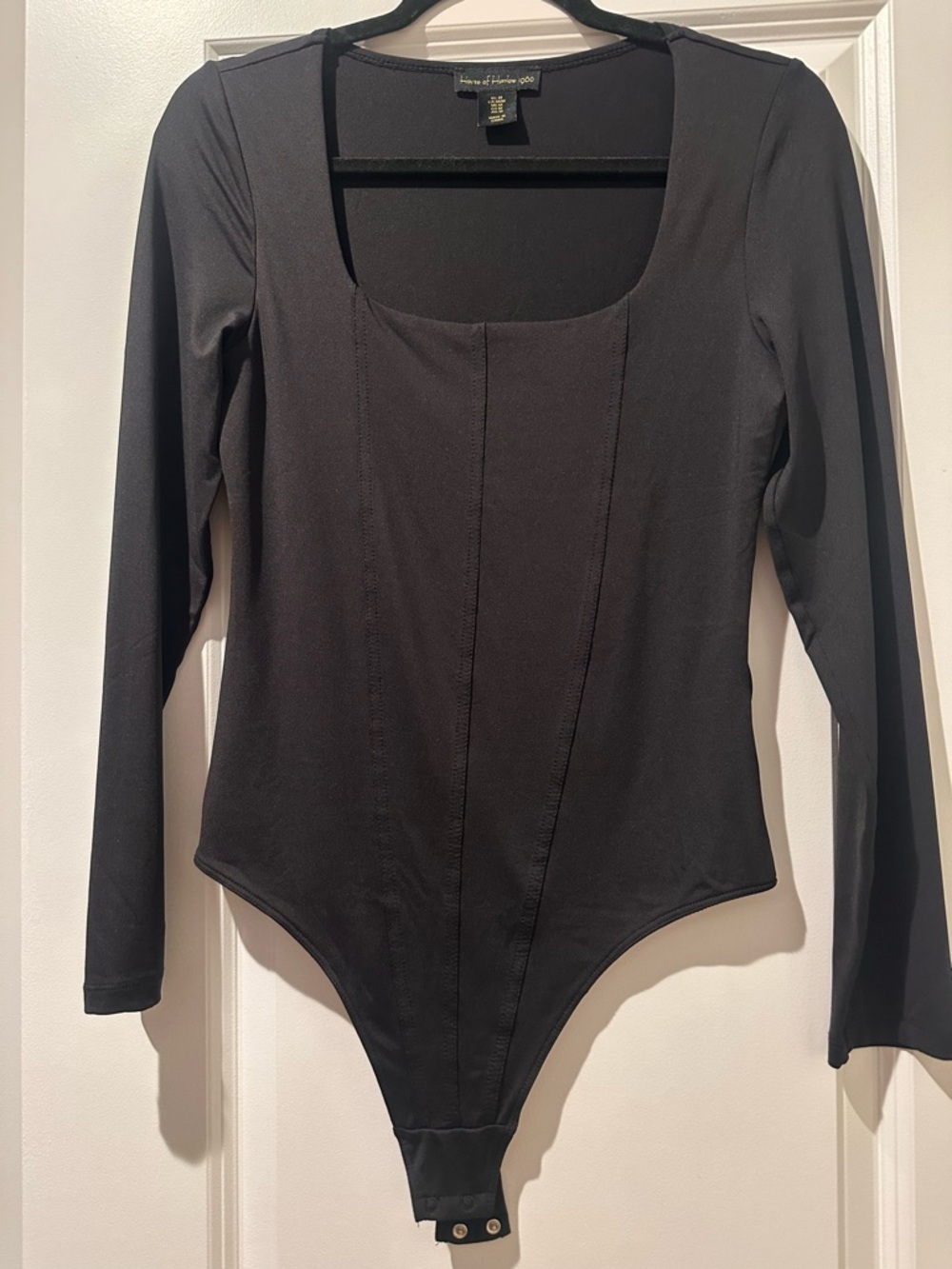 House of Harlow 1960 Black Long Sleeve Bodysuit